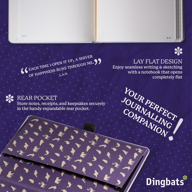 Dingbats* Notebooks Dingbats - Earth Dotted A5 Medium Notebook, Glicine Arctic - Hardcover - Cream 100gsm Ink-Proof Paper - Numbered Pages, Index & Key Pages - Image 5
